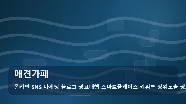 온라인 SNS 마케팅 블로그 광고대행 스마트플레이스 키워드 상위노출 광고대행사 애견카페 통한 애견카페 실무 체크 포인트는? 대표 이미지