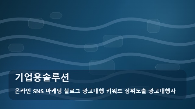 온라인 SNS 마케팅 블로그 광고대행 키워드 상위노출 광고대행사 기업용솔루션 기업용솔루션 선택 전 체크리스트 대표 이미지