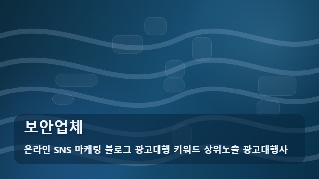 온라인 SNS 마케팅 블로그 광고대행 키워드 상위노출 광고대행사 보안업체 신뢰할 수 있는 보안업체 선정 기준은? 안내 대표 이미지