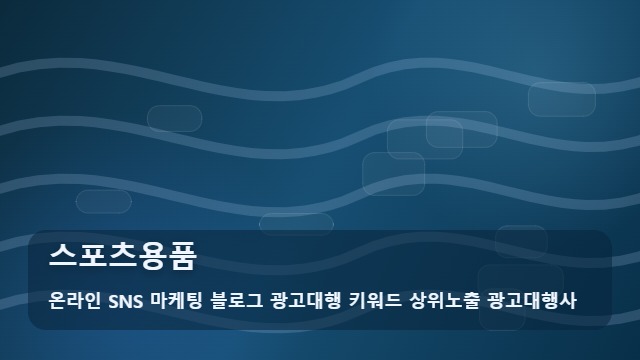 온라인 SNS 마케팅 블로그 광고대행 키워드 상위노출 광고대행사 스포츠용품 스포츠용품 트렌드 및 맞춤 분석 대표 이미지