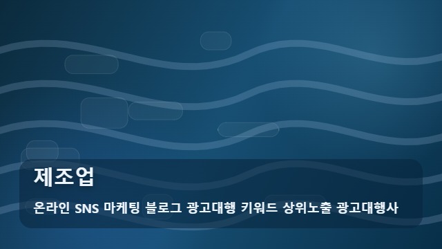온라인 SNS 마케팅 블로그 광고대행 키워드 상위노출 광고대행사 제조업 제조업 전 선택 주의사항 대표 이미지