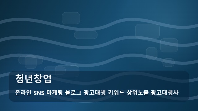 온라인 SNS 마케팅 블로그 광고대행 키워드 상위노출 광고대행사 청년창업 청년창업 실패 막는 선정 리포트 대표 이미지