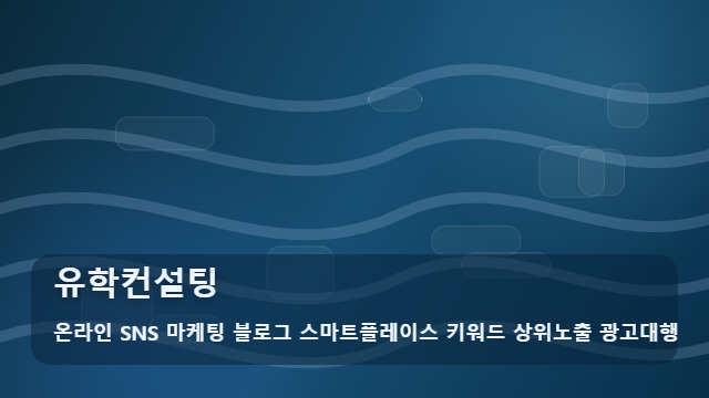 온라인 SNS 마케팅 블로그 스마트플레이스 키워드 상위노출 광고대행 유학컨설팅 유학컨설팅 결정 전 비교할 기준 대표 이미지