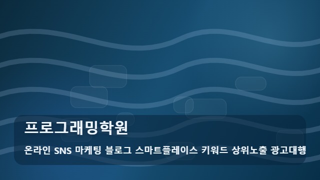 온라인 SNS 마케팅 블로그 스마트플레이스 키워드 상위노출 광고대행 프로그래밍학원 프로그래밍학원 선택 기준은? 대표 이미지
