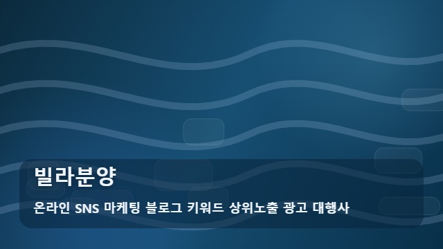 온라인 SNS 마케팅 블로그 키워드 상위노출 광고 대행사 빌라분양 빌라분양 실전 정리 대표 이미지