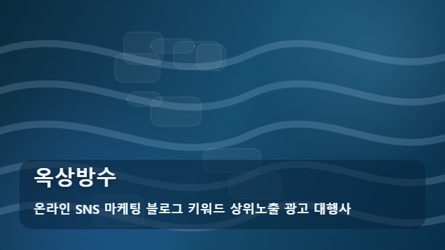 온라인 SNS 마케팅 블로그 키워드 상위노출 광고 대행사 옥상방수 옥상방수 날림 시공 주의! 리포트 대표 이미지