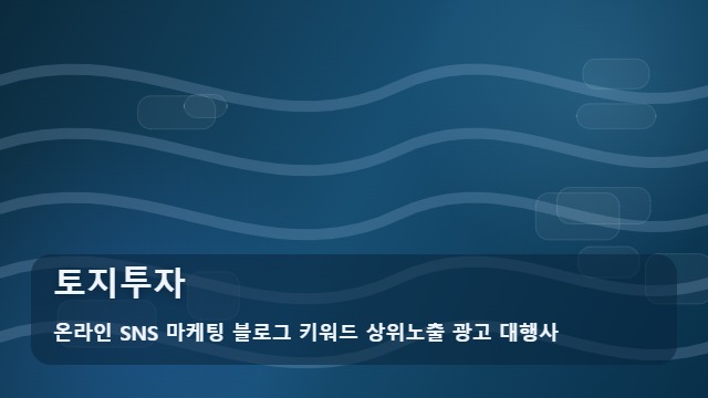 온라인 SNS 마케팅 블로그 키워드 상위노출 광고 대행사 토지투자 실수 없는 토지투자 선별법 핵심 제언 대표 이미지