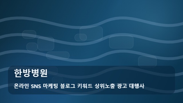 온라인 SNS 마케팅 블로그 키워드 상위노출 광고 대행사 한방병원 한방병원 자주 묻는 핵심 질문 대표 이미지