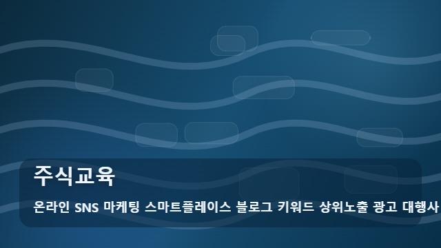 온라인 SNS 마케팅 스마트플레이스 블로그 키워드 상위노출 광고 대행사 주식교육 주식교육 시 따져볼 판단 기준 대표 이미지