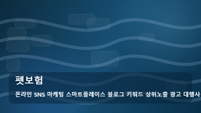 온라인 SNS 마케팅 스마트플레이스 블로그 키워드 상위노출 광고 대행사 펫보험 펫보험 선택 전 확인 필수 체크리스트 대표 이미지