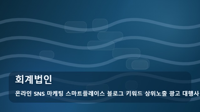 온라인 SNS 마케팅 스마트플레이스 블로그 키워드 상위노출 광고 대행사 회계법인 회계법인 실전 정리 대표 이미지
