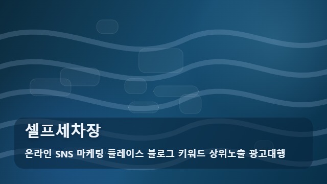온라인 SNS 마케팅 플레이스 블로그 키워드 상위노출 광고대행 셀프세차장 활용한 셀프세차장 성장 전략 대표 이미지